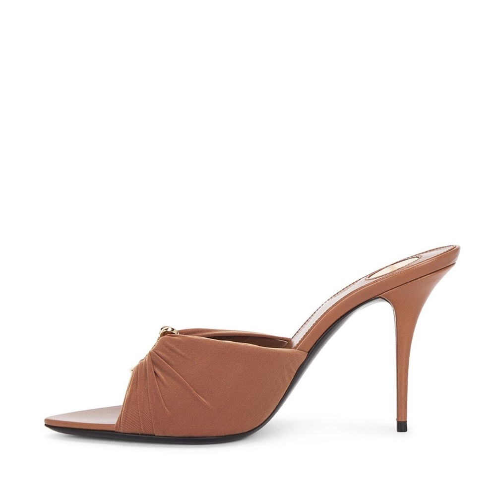 SAINT LAURENT
Gippy Mule Sandal in Cappuccino & Dark Cappuccino